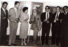 Para ver en tamaño más grande haz click sobre la fotografía. En el año de 1958 observamos en esta fotografía en el extremo derecho a Efrén Ordóñez en la Galería Excelsior en la Ciudad de México, D. F